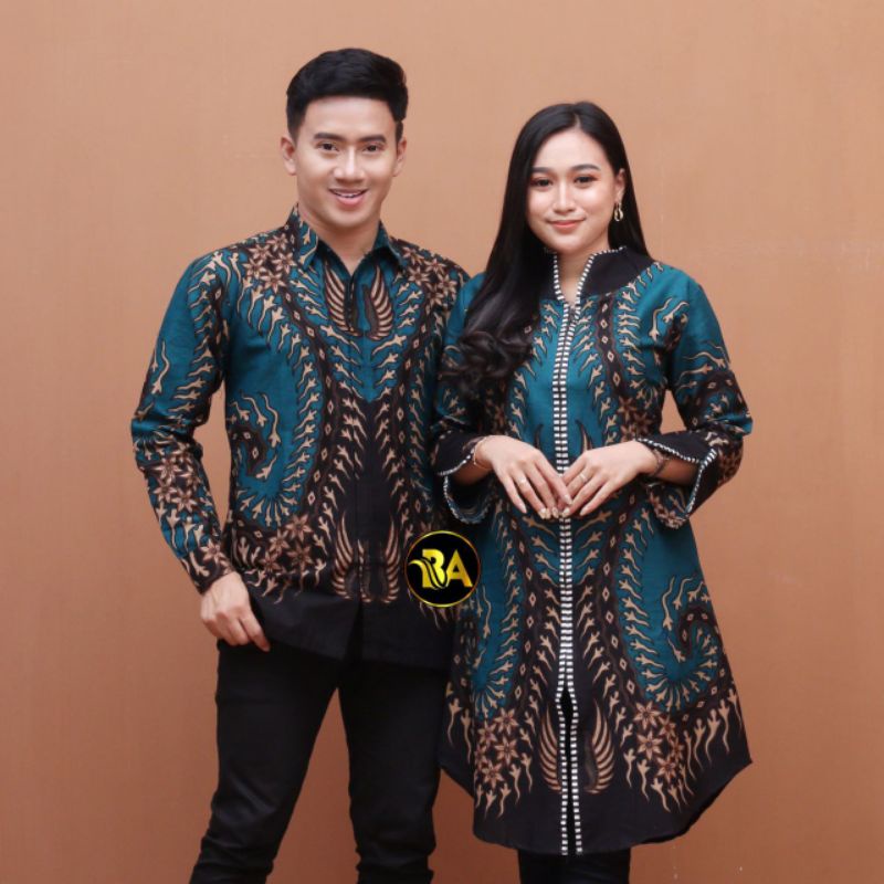 Bisa beli satuan Couple Batik  kemeja panjang dan tunik BATIK COUPLE BAJU BATIK COPEL PASANGAN SIZE 