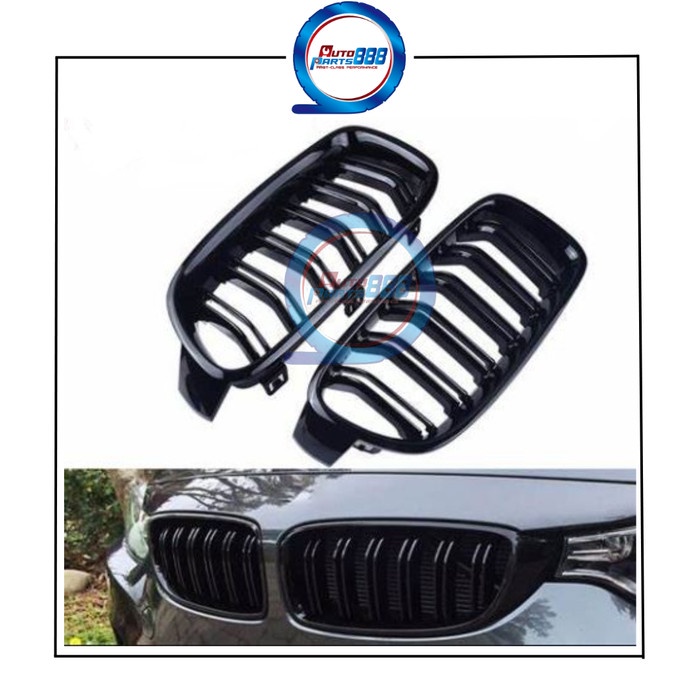Grill F30 Double Slate Glossy Black Gloss 320i 328i F30 F Series
