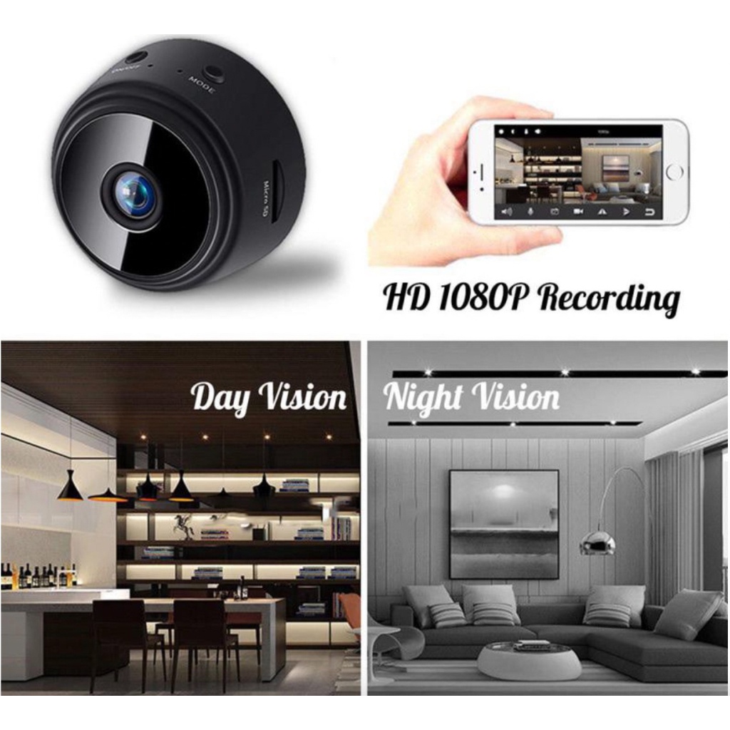 TERLARIS_ A9 cctv mini tersembunyi tanpa kabel /kamera cctv kecil /kamera kecil wifi /Monitor keaman