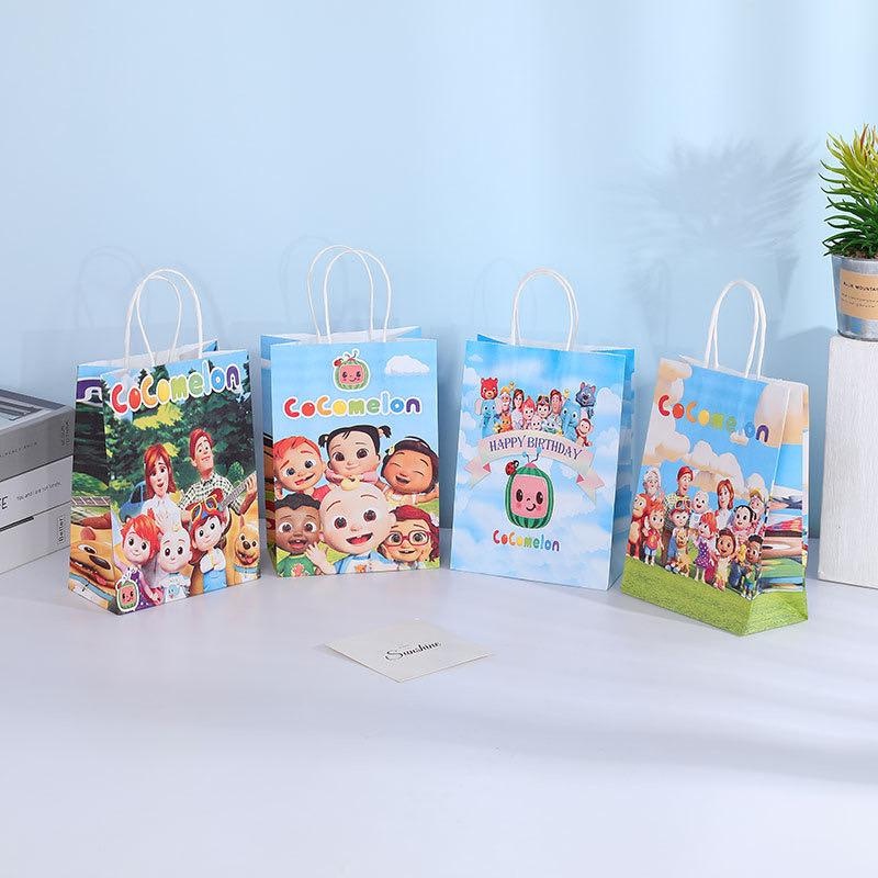 

(HOCANPARTY) PAPER BAG GODDIE BAG TAS KADO HADIAH PESTA ULANG TAHUN MOTIF COCOMELON COCO MELON