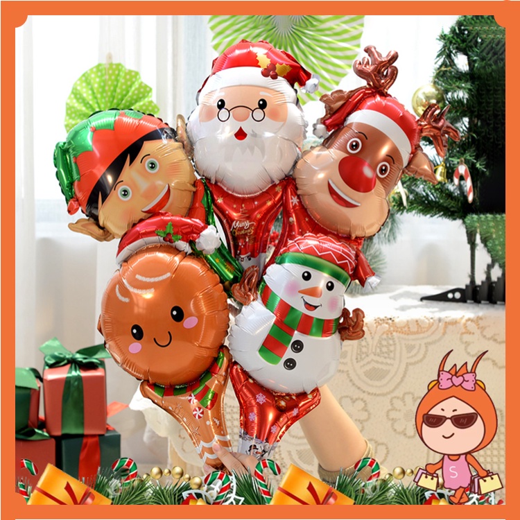 Reseller Welcome - 6030 Balon Natal / Balon Natal Foil / Balon Natal Dekorasi / Balon Christmas Hias