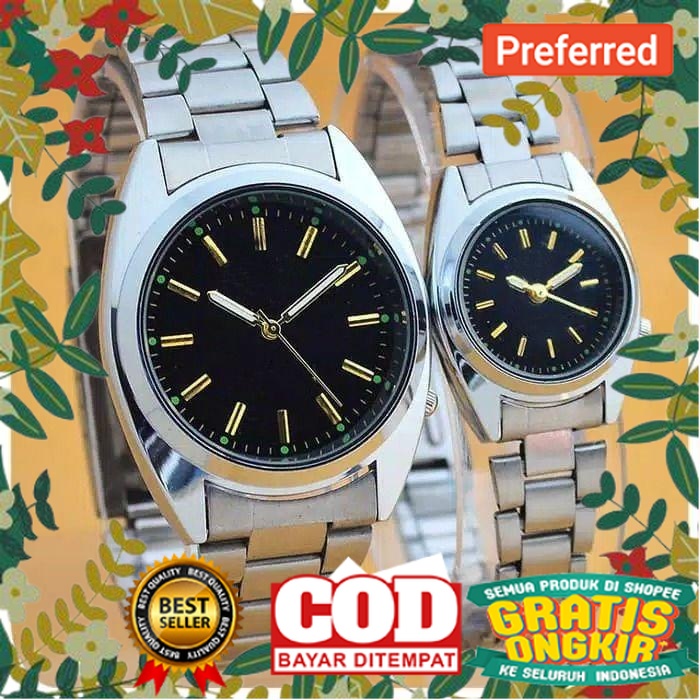 WBS JAM TANGAN COUPLE MURAH RANTAI ANALOG CASUAL PERMIUM GROSIR PRIA WANITA COD ANAK REMAJA DEWASA S