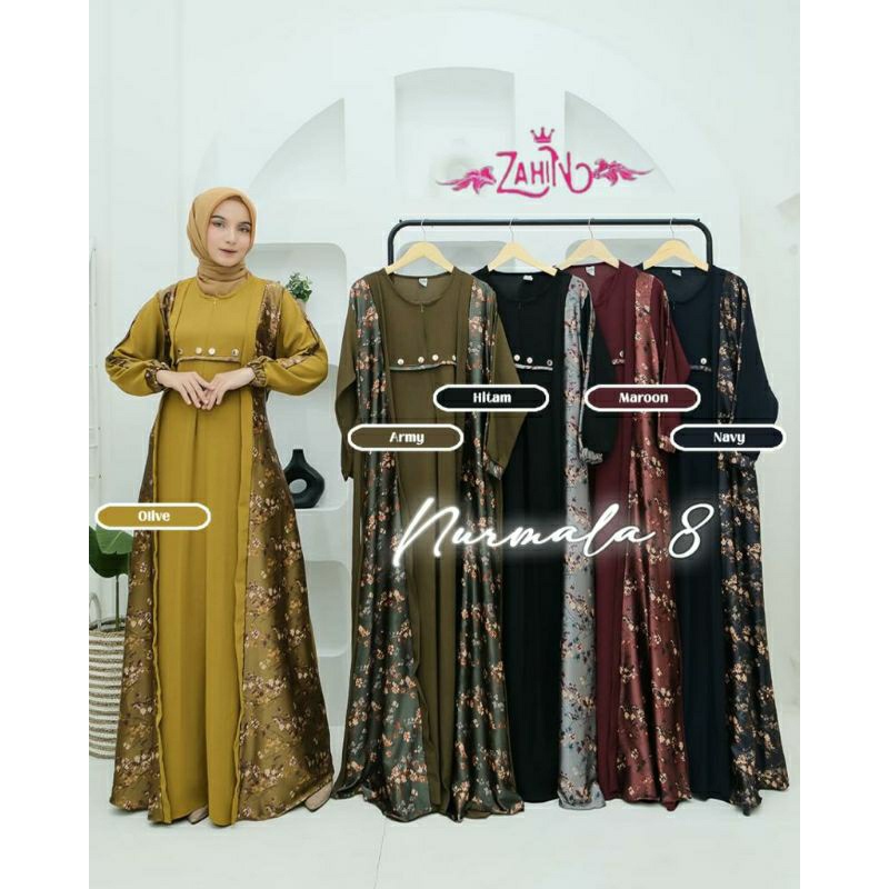 Nurmala Dress ORI by Zahin/ Gamis Zahin Terbaru Nurmala Series 8 Crincel Mix Armany Terbaru/Gamis Za