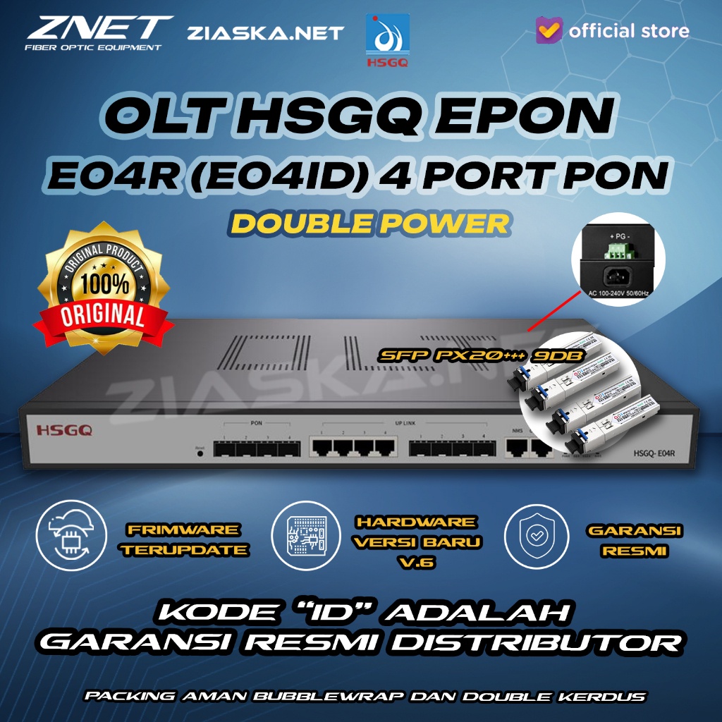 MURAH EPON OLT HSGQ 4 PORT DENGAN SFP PX20+++