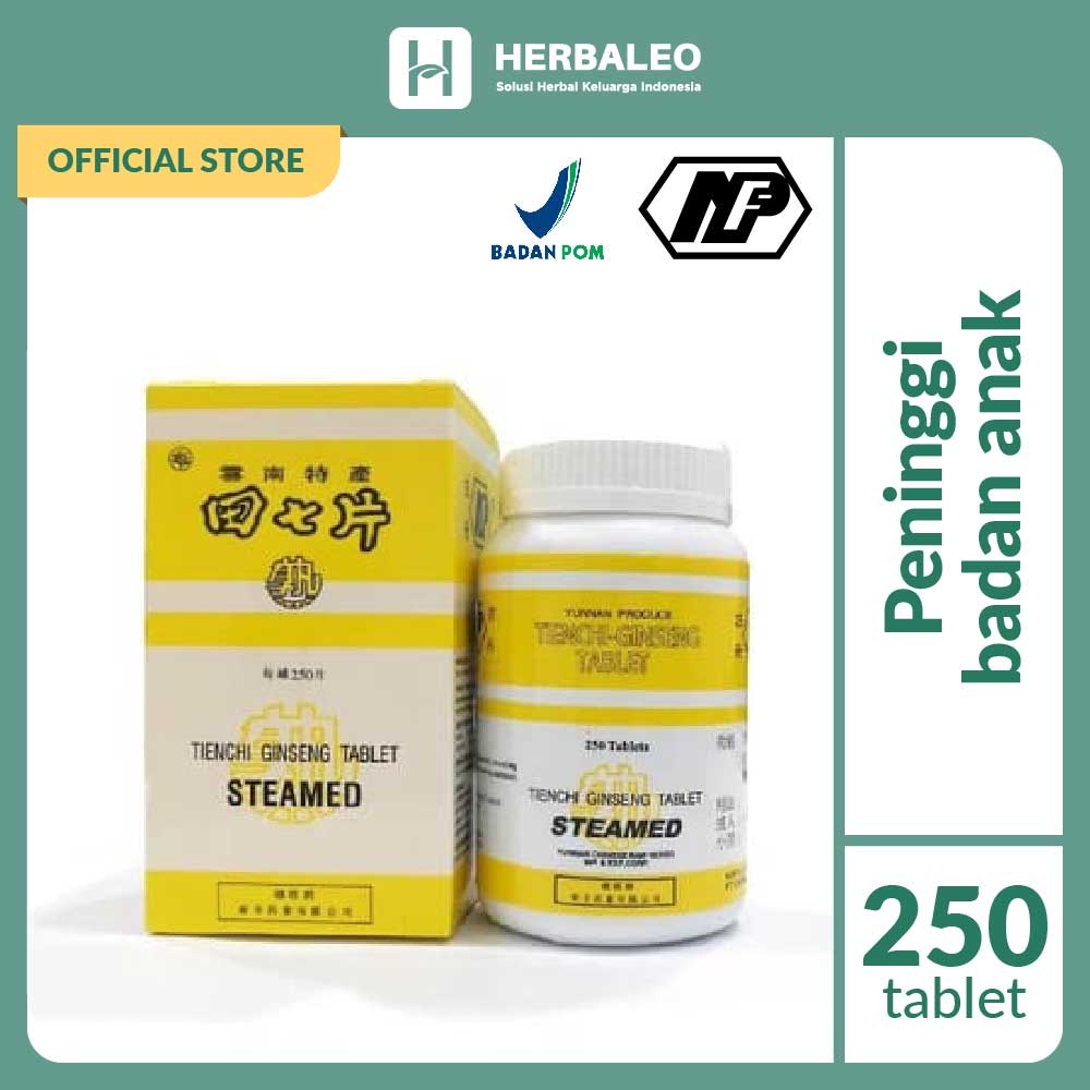 【COD】 Obat Tinggi Badan Anak Tienchi Tablet Steamed 250's Suplemen Peninggi Badan