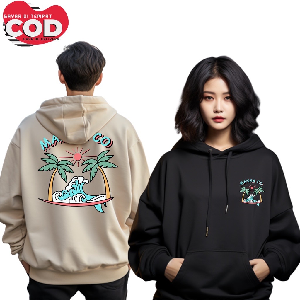 PROMO COD HOODIE DISTRO MOTIF PANTAI BEACH KEREN KEKINIAN BEACH MANSA UNISEX PRIA WANITA COD BAYAR D