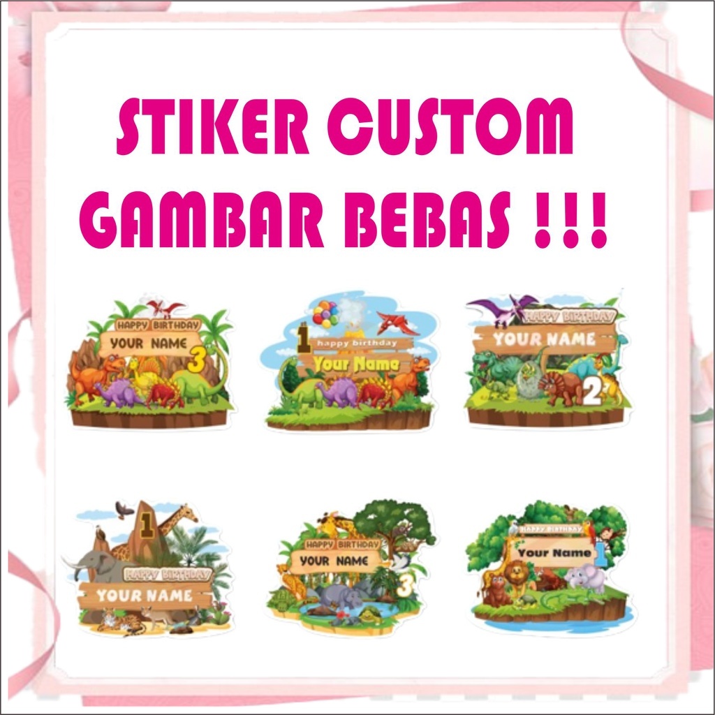 

Ready STIKER LABEL ULANG TAHUN TEMA KARAKTER WATERPROOF (ISI 25 PCS) - S Bisa Custom