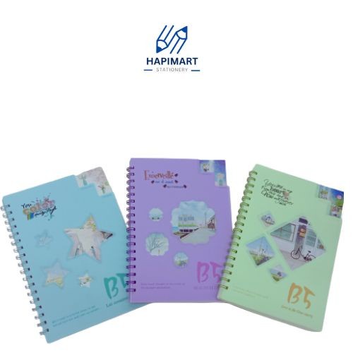 

Note Book Ukuran B5 Karakter/Buku Koil/Buku Spiral/Buku Tulis/Buku Diary Ukuran B5