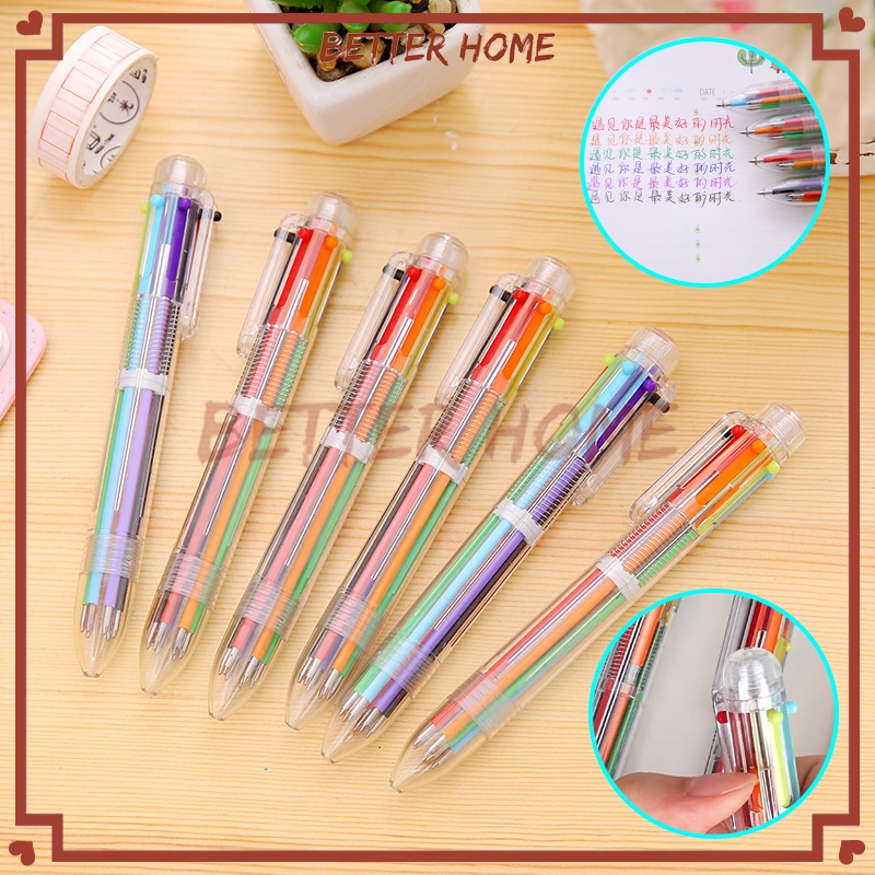 

Pen Six-in-One Color/Pena Ballpoint Multi Warna 6 In 1 Motif Transparan Polos/Pena Ballpont Pen Six-in-One