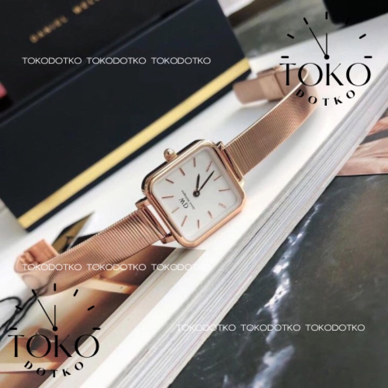 6A. (Original 100% / Garansi 2 Thn) Jam Tangan Daniel Wellington Original Wanita Quadro Studio Free 