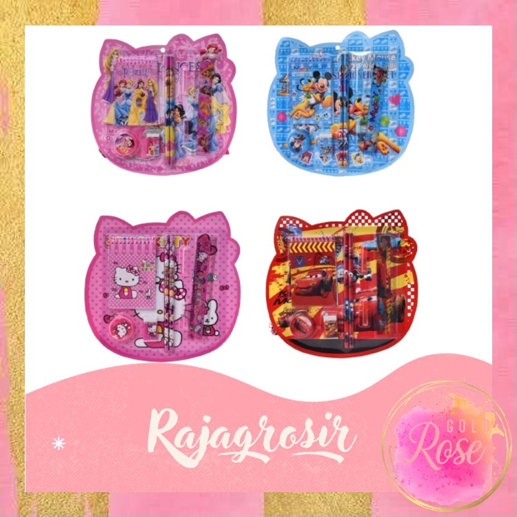 

ℛ - S5931 Stationary Set Karakter Kartun / Set Alat Tulis 8 In 1 / Set Alat Tulis Kartun Lucu / Stationery Set 8 In 1 Lucu