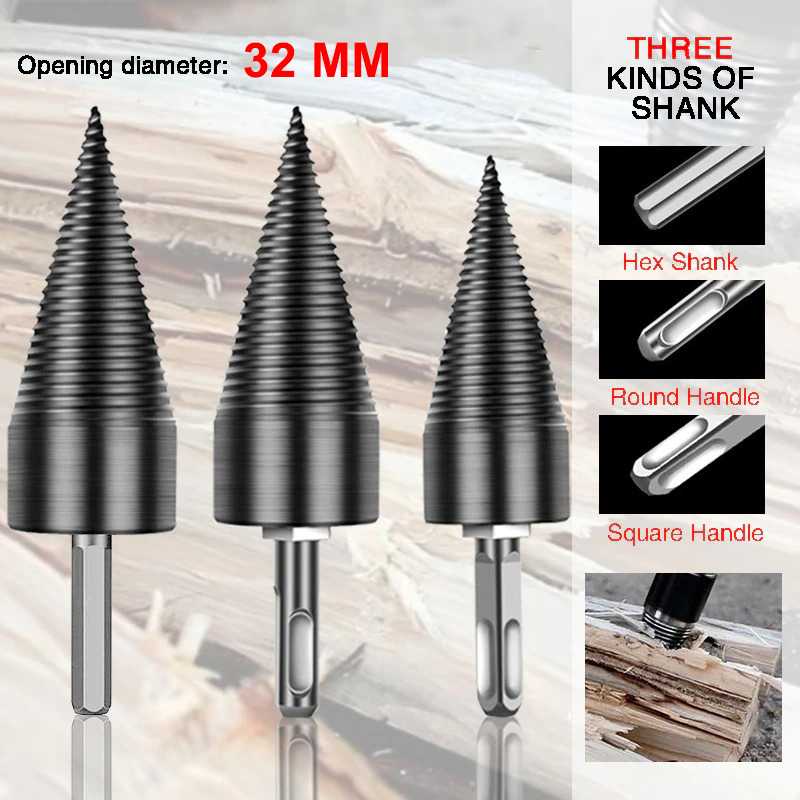 ‼️COD‼️ LCKMNOFCLSTR HAOSHAN Mata Bor Split Wood Cone-Drilling Square Handle 32mm - SH32 ‼️COD‼️