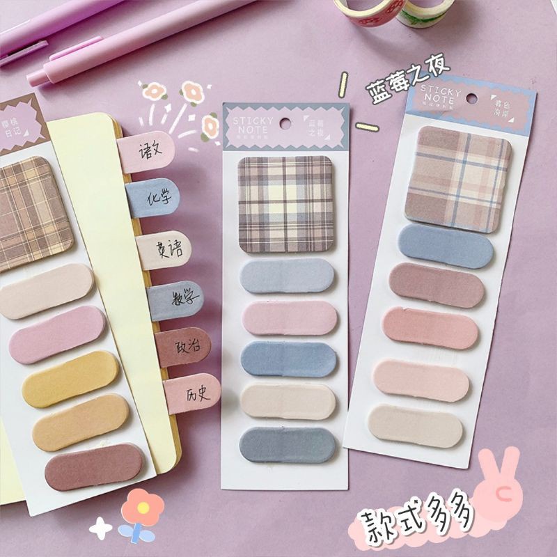 

17A.Memo Sticky Notes paterrn Pastel Korean Memo Cute Cratoon Pastel Rainbow [thehanscorner]