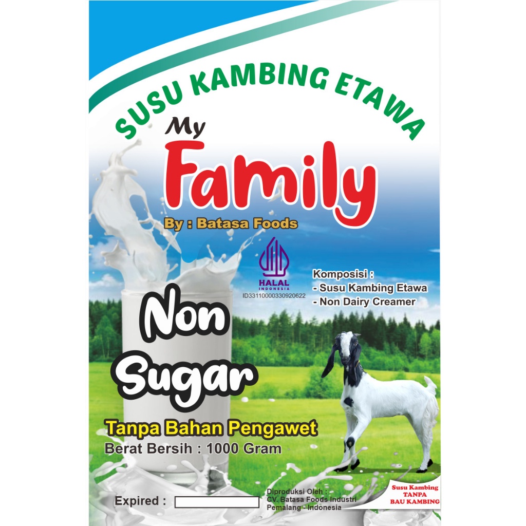 

Susu Kambing Etawa Family Non Sugar 1 KG Alufoil