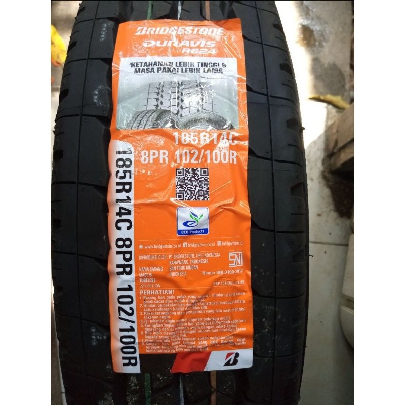 Bridgestone Duravis Ukuran 185 R14C 8PR - Ban Mobil L300 TATA Traga 185/14 8PR atau 185-14 L300