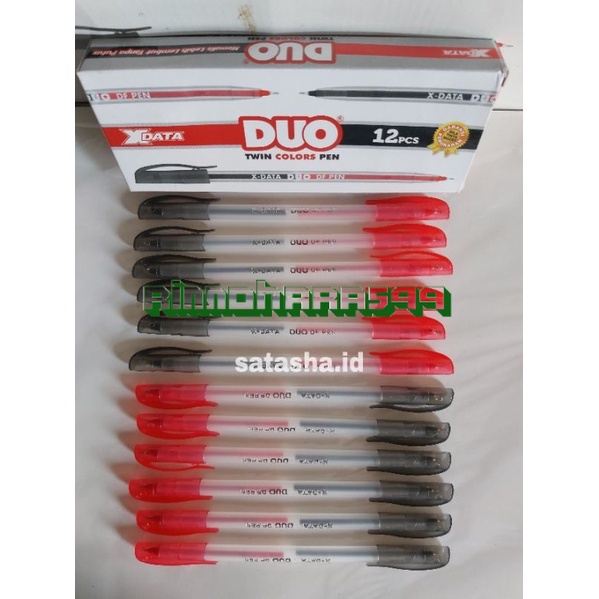 

SATASHA.ID BOLPEN X DATA DUO BOLPEN BOLAK BALIK 12 PCS