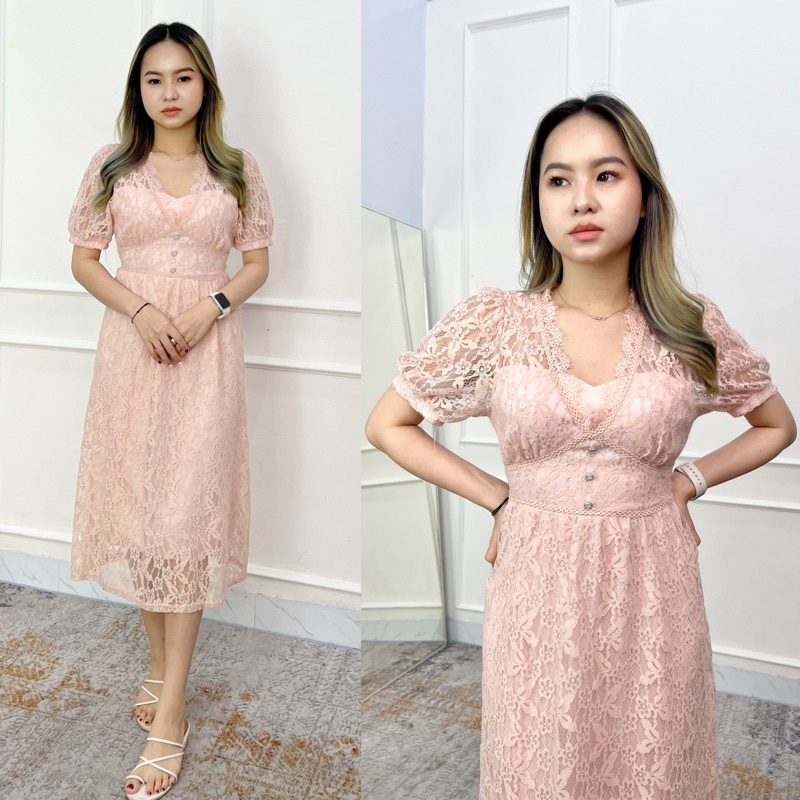 KCC - Amaze Lace Dress - Gaun Wanita Brukat Pesta - Keikoclothing