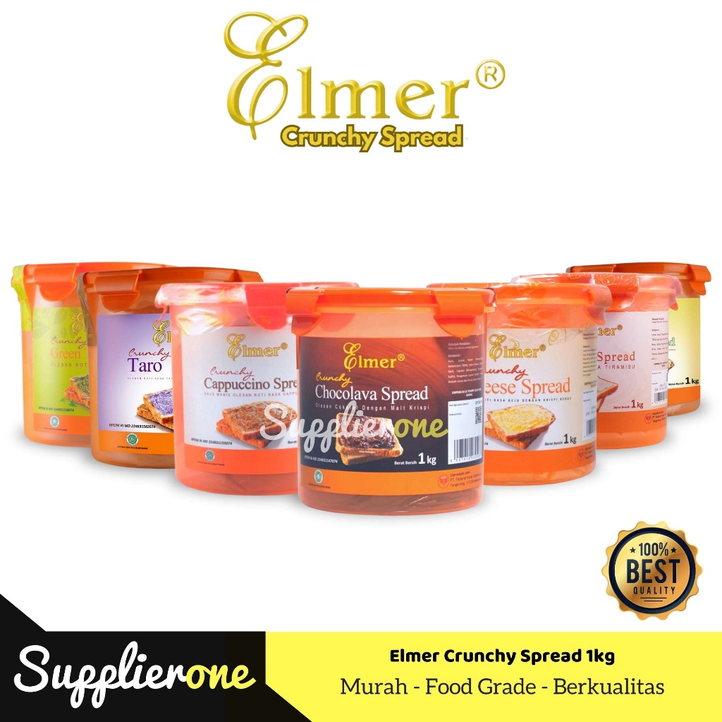 

COD Elmer Crunchy Spread 1KG / Saus Manis Elmer Crunchy Spread / Elmer Crunchy Spread Saus Manis 1KG / Toping Donat Selai Roti Bakar / Toping Roti / Selai Roti / Selai Coklat / Olesan Roti