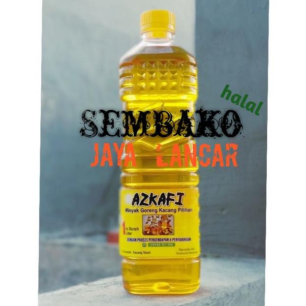 

minyak kacang tanah/minyak kacang/peanut oil/minyak goreng/ azkafi 1 L