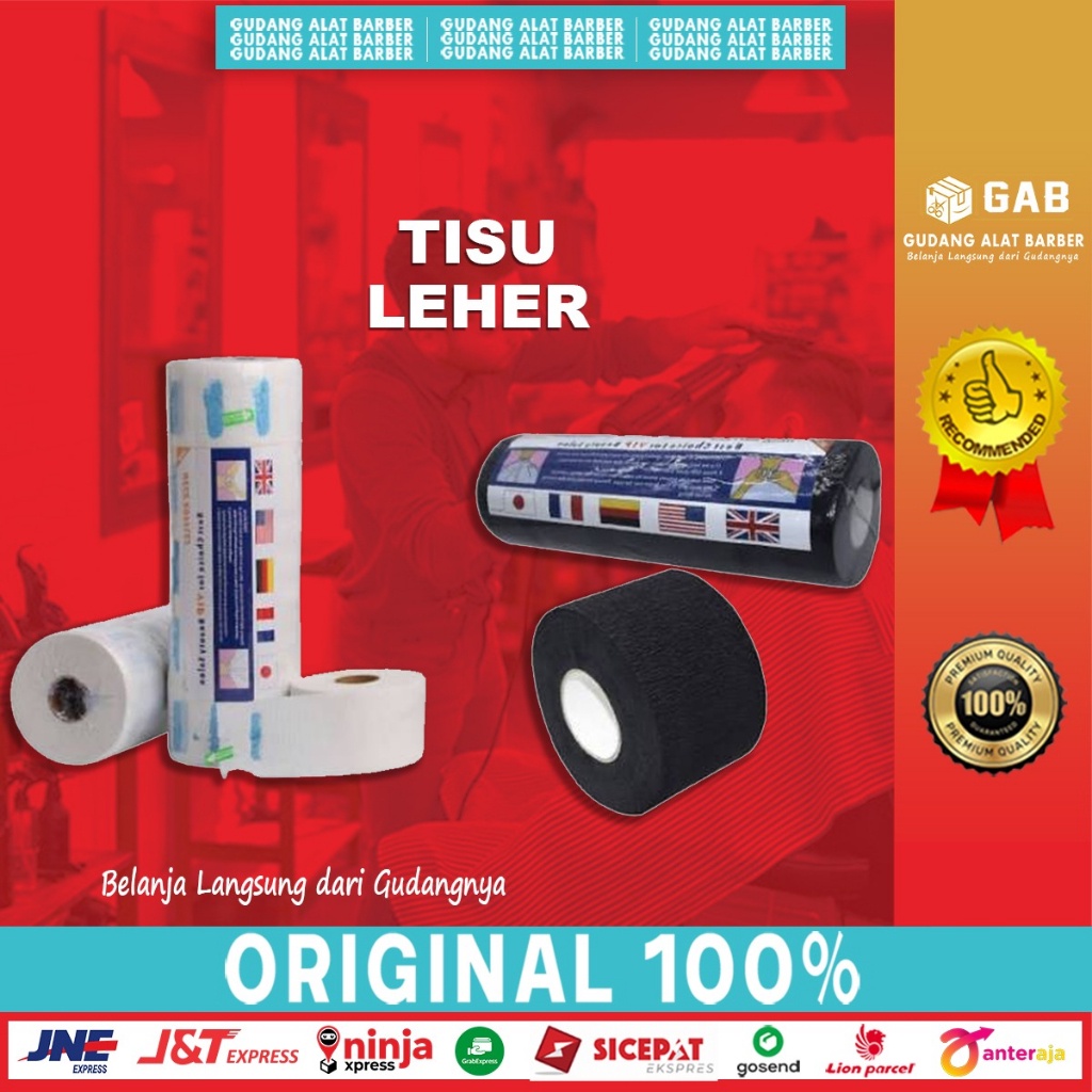 COD Tissue Leher Slop Tissu Gulung Besar Tisu Barber Neck Paper Ruffles Barbershop dan Salon untuk C