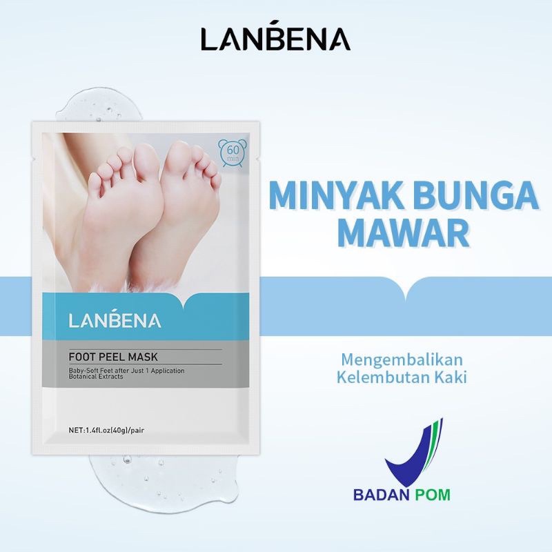 lanbena foot peeling mask masker kaki 1pair masker kaki remove dead skin peeling badan foot care unt