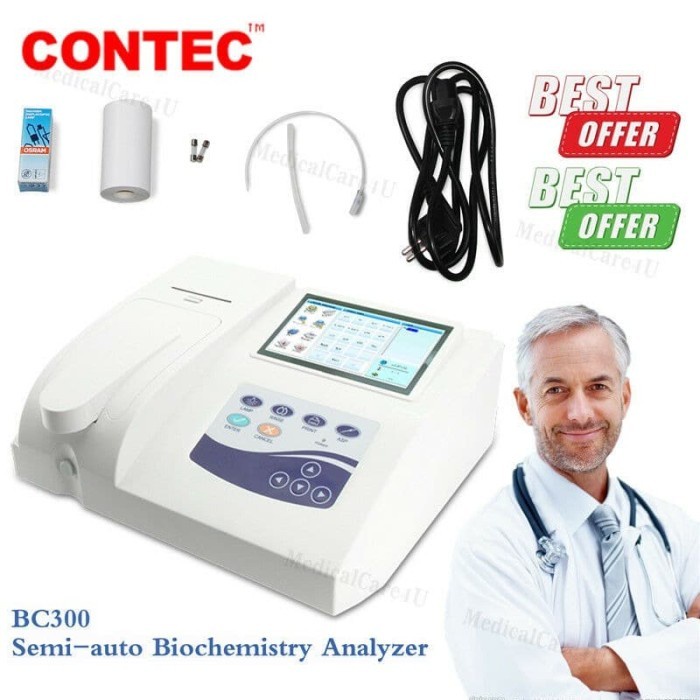 BC300 Semi-auto Biochemistry Analyzer analyzing blood Glucose body fl.
