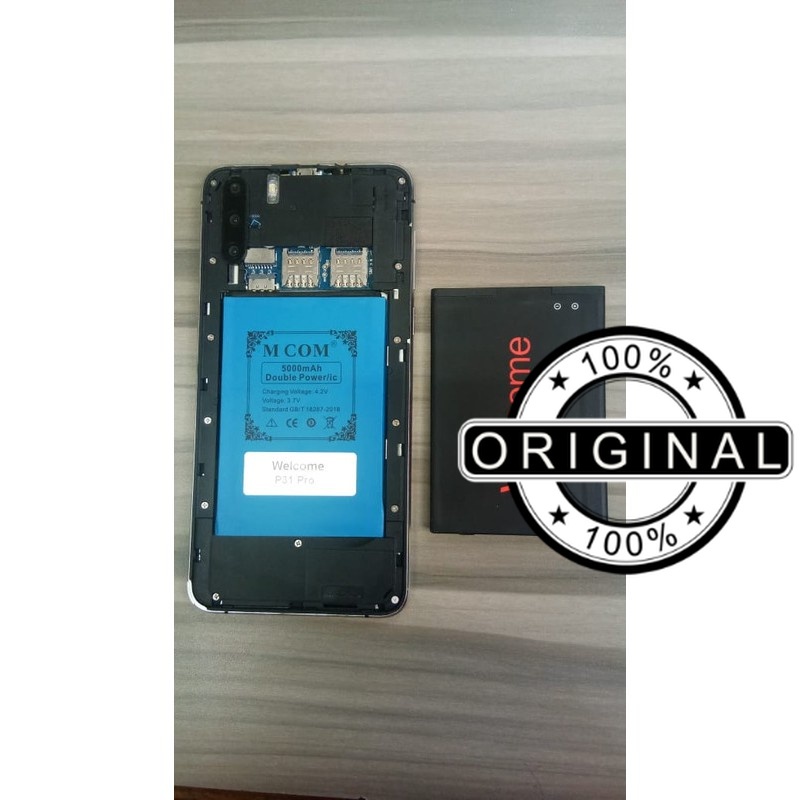 Battery Batre Baterai Double Power Mcom Welcome P31 Pro Kapasitas 5000 Mah