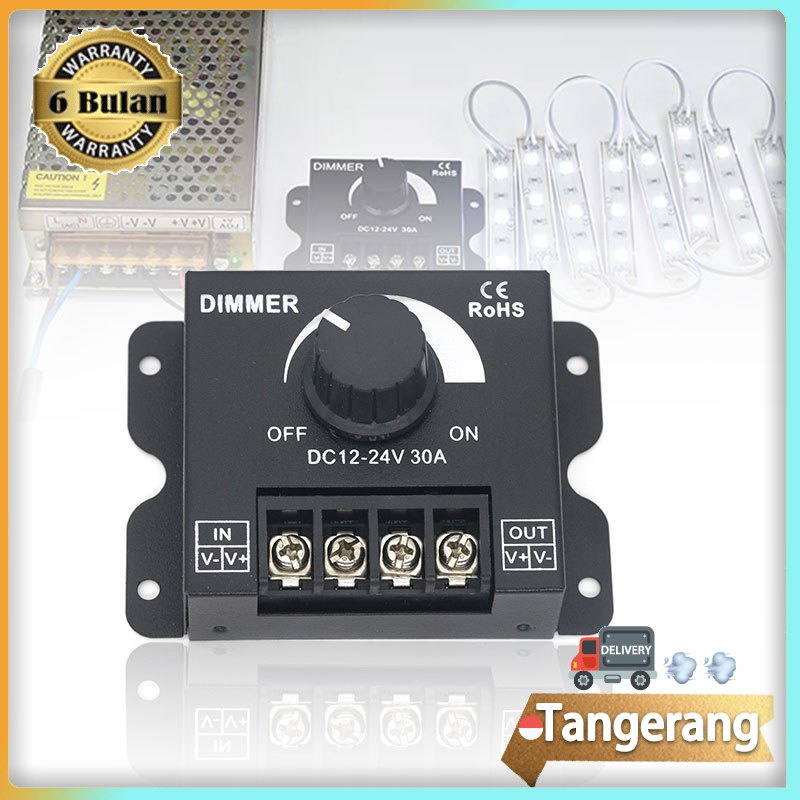 Dimmer DC 12V 24V 30A 360w LED Single Colour Dimmer Adjustable Dinamo Brightness Bulp Lamp Controlle