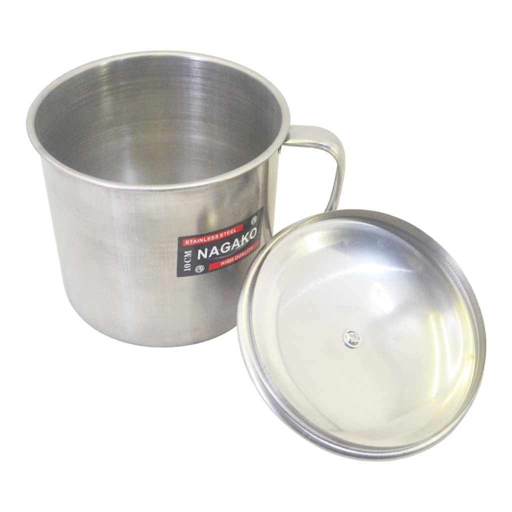 Mug Cup Stenlis Cangkir Gelas Stainless Steel Jadul Nagako 555 Murah
