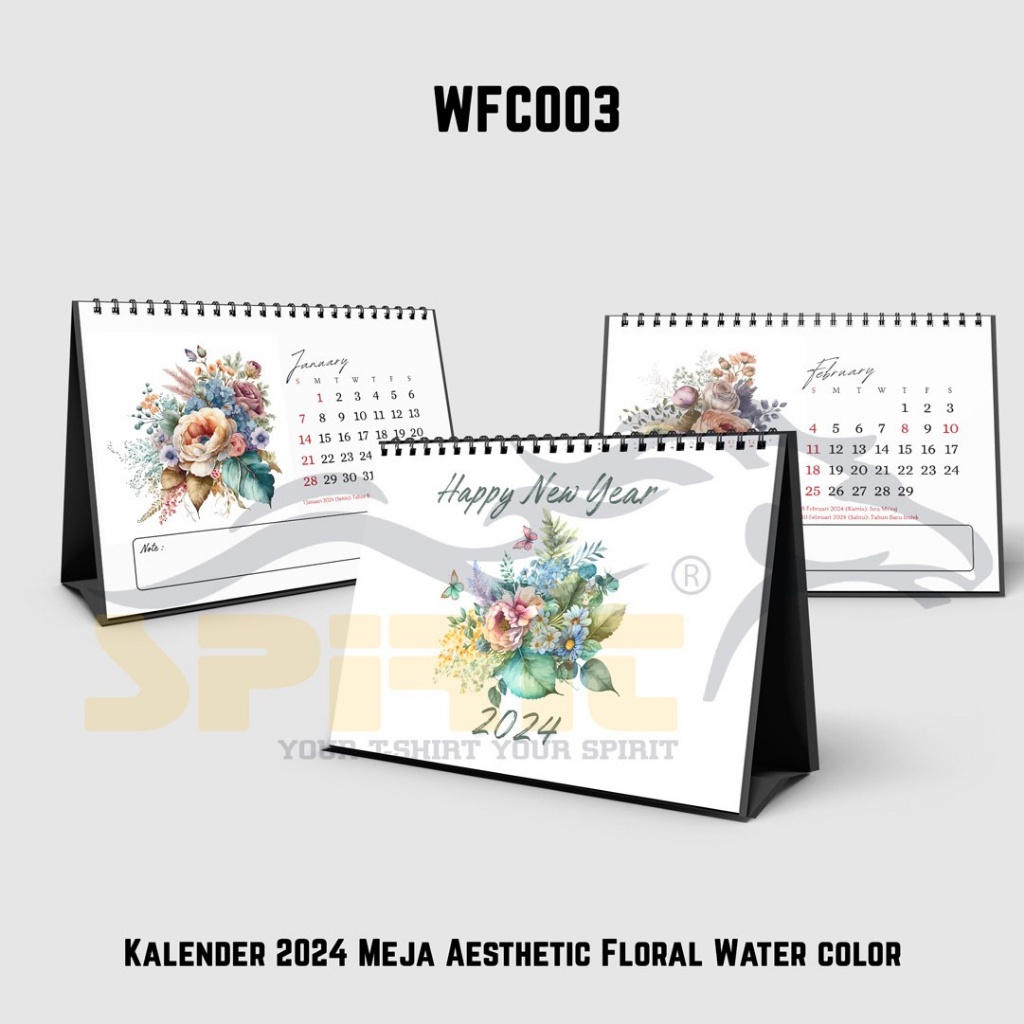 

Kalender Meja 2024 Kalender Duduk Meja 2024 Aesthetic Motif Bunga Hiasan Meja Kerja Kantor