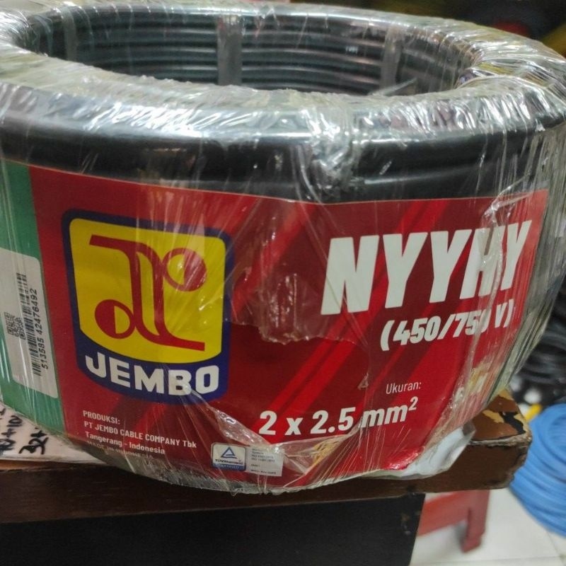 KABEL SERABUT NYYHY 2X2,5MM 2 X 2.5MM JEMBO 25M METER | By DistributorKabelJakarta