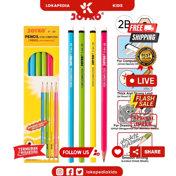 

(12pc) PENSIL JOYKO P 94 /PENCIL 2B