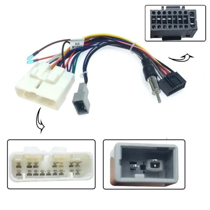 Kabel soket Audio Isuzu Dmax MUX Untuk Headunit Android PNP