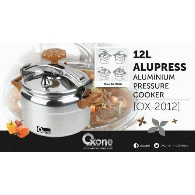 Panci Presto Oxone Alupress Panci Presto 12 LIter OX 2012 - Silver