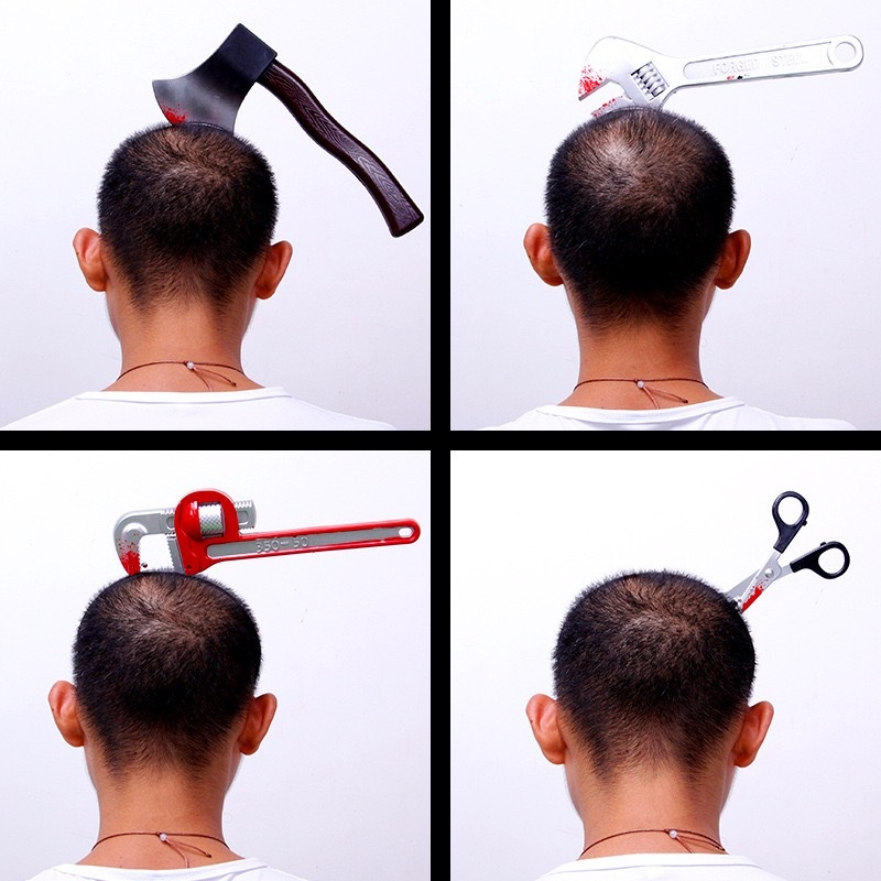 PRANK BANDO PRANK HALLOWEEN COSPLAY PESTA HALOWEN PARTY KEPALA TERLUKA