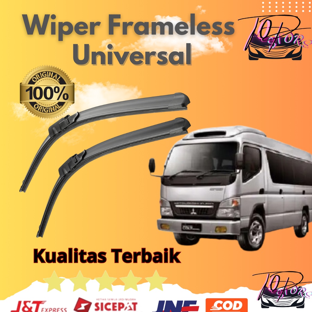 Wiper Truk Canter Colt Diesel - Wiper Mobil Truk Espasio - Wiper Mobil Truk Depan - Wiper frameless 
