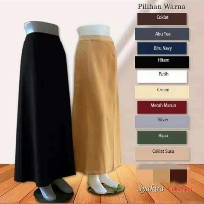 Ready rok jumbo panjang big size muslim - coklat susu, 4l