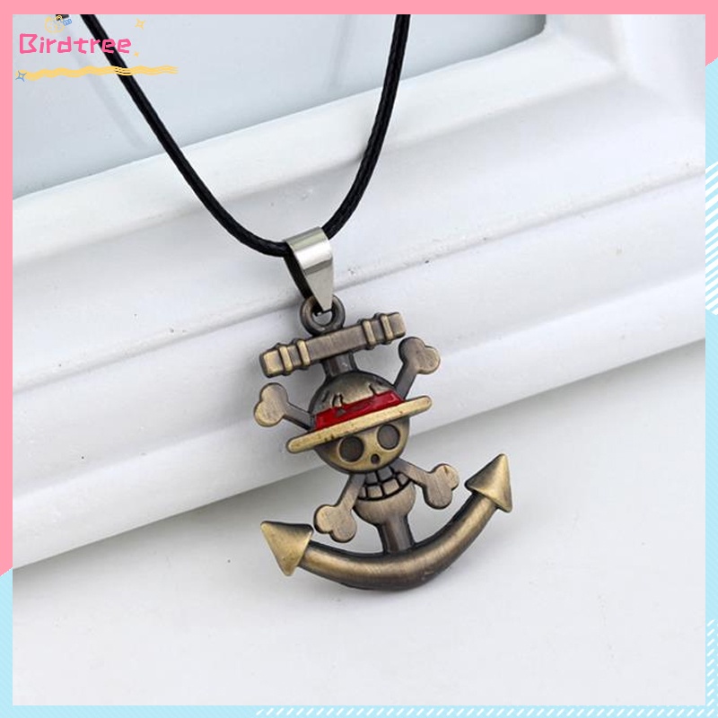 [Readystock❤️COD]Kalung Liontin Kemudi Periferal Anime Kerangka Perahu Jangkar Logo Pria
