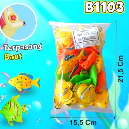Mainan Ikan Pancing Magnet/Aneka Ikan Pancingan Magnet/Mainan Edukasi Anak Pancingan Ikan/Mainan Ika
