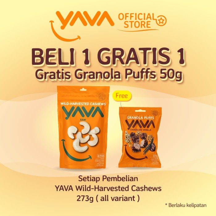 

[SUKSES] DISKON YAVA Cashew Raw 275g