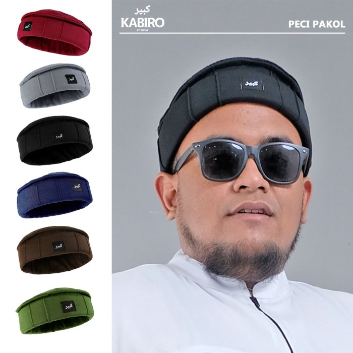 KABIRO Peci Pakol JUMBO Dewasa Big Size peci Kopiah - Maroon