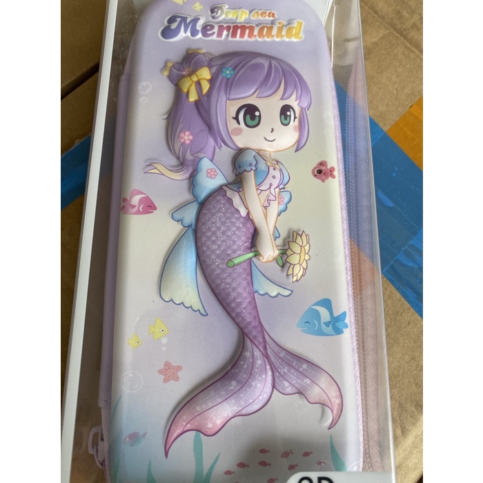 

FM - BEST SELLER Kotak pensil Unciorn Anak Paud TK Sekolah - Mermaid ungu