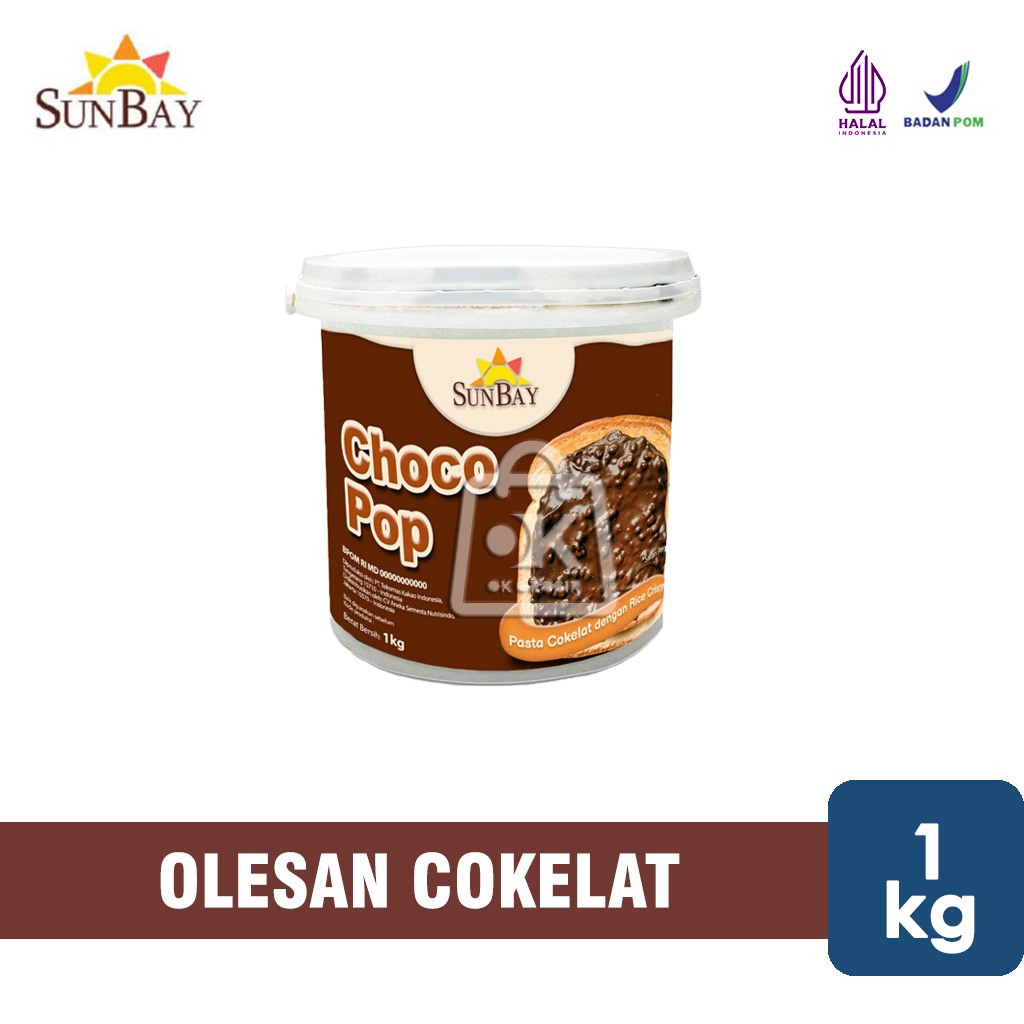 

Selai Choco Pop Sunbay / Pasta Cokelat Rice Crispy (Kaleng 1 Kg)