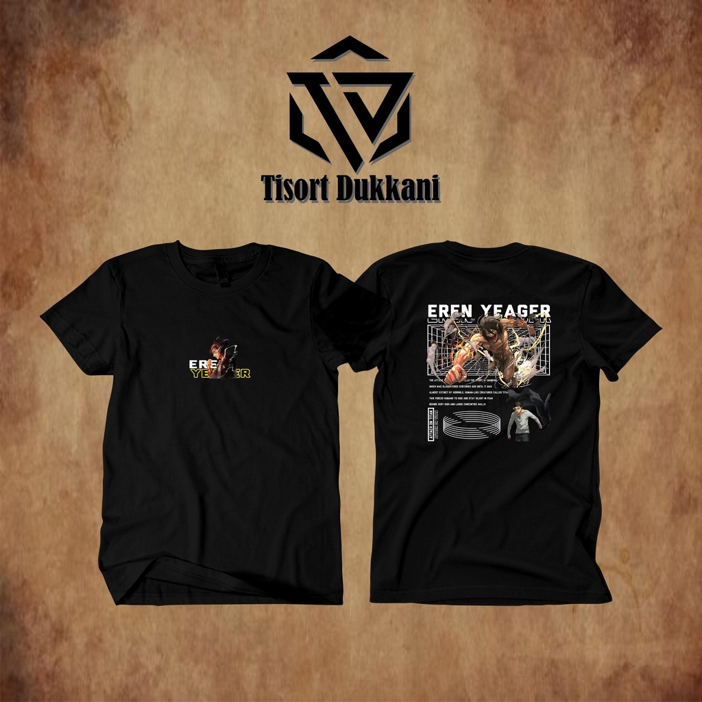 Kaos Baju AOT ATTACK ON TITAN EREN YEAGER TITAN Kaos Anime