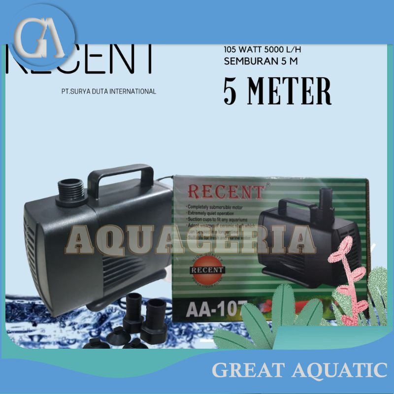 recent aa 107 pompa kolam ikan water pump mesin kolam air terjun