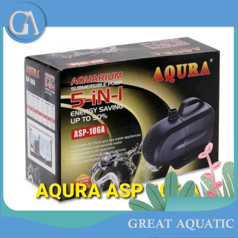 aqura 106 pompa celup air kolam ikan water pump pompa celup kolam ikan hias