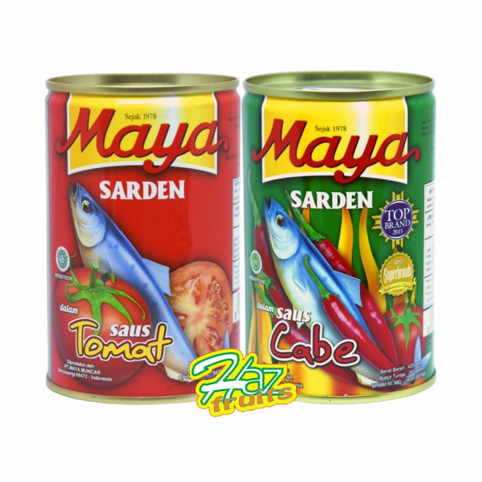 

Maya Sarden Saus Tomat Cabe | Ikan Sarden Kaleng Maya Sardines 425 Gr