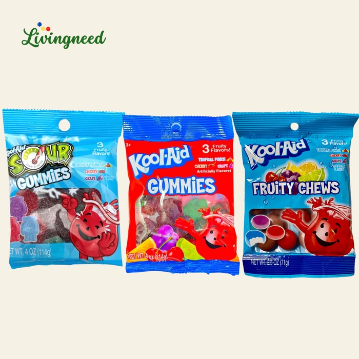 

Permen Kool Aid Gummies 3 Fruity Flavors Permen Import