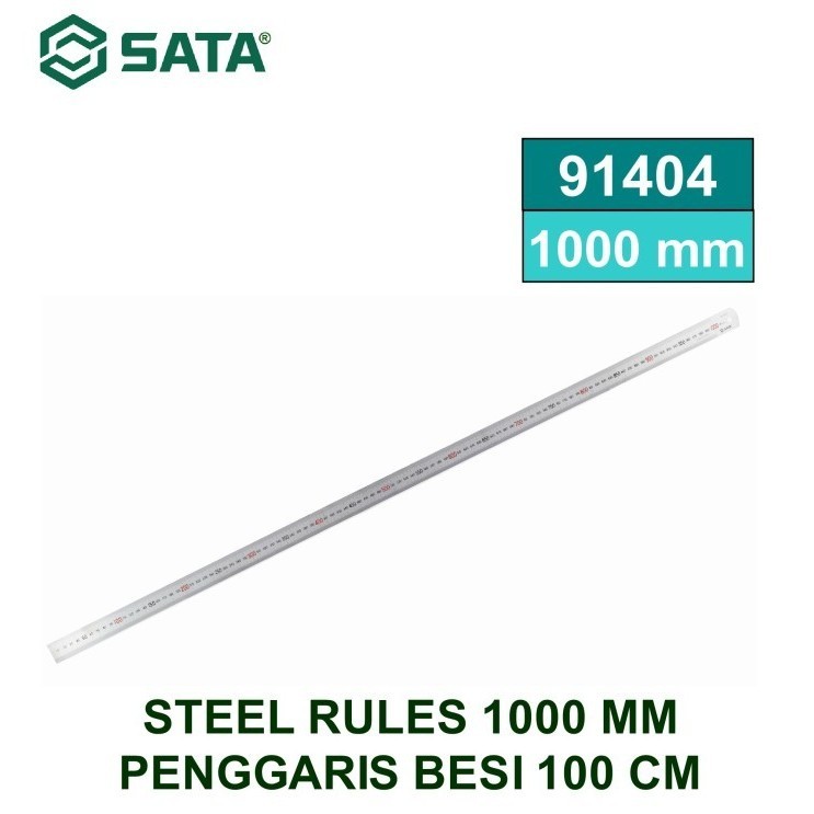 

Penggaris Besi 1000 mm Steel Rules 100 cm Sata Tools