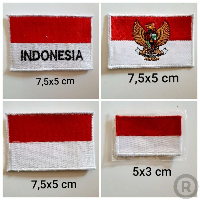 Bordir BORDIR/EMBLEM BENDERA INDONESIA ukuran kecil Bordir Nama Custom Terbaru